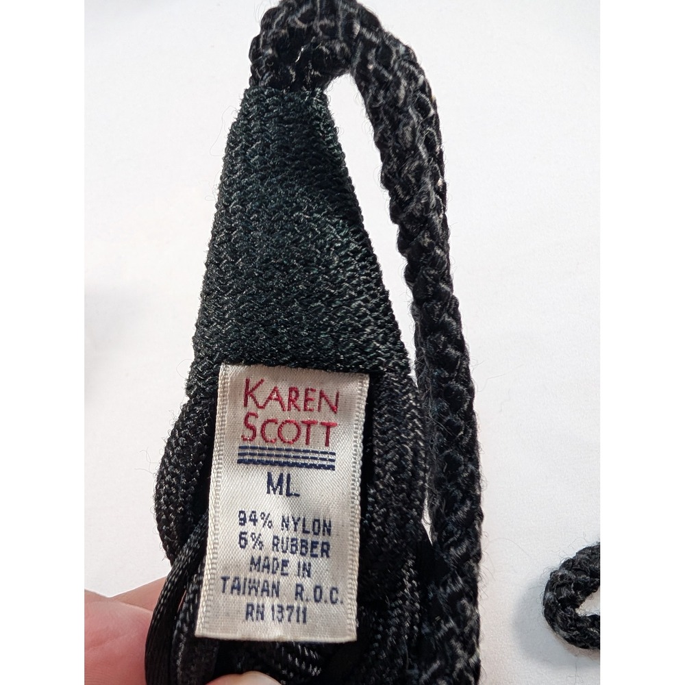 Karen‎ Scott Braided Black Belt Women's M/L Rope Hook Closure Classic Whimsigoth - Picture 3 of 4